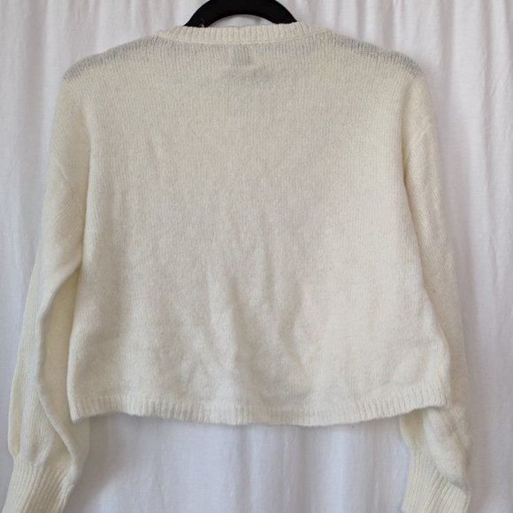 Princess Polly Cropped Cream Sweater Size Small - Picture 11 of 12